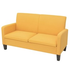 Divano 2 Posti 135x65x76cm Giallo Sofà Divanetto Letto Poltroncina Sala vidaXL