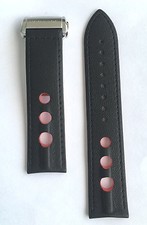 Cinturino orologio pelle nero originale Hamilton 22mm PanEurop H354050 H354150