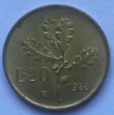 Rara moneta da 20 lire, anno