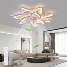 Ventilatore da Soffitto Moderno Silenzioso con Illuminazione,Forma di Fiore Design for Bedroom