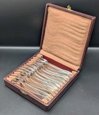 Antiche Posate Set 12, Forchette Da Lumache O Crostacei, Perfette In Cofanetto 