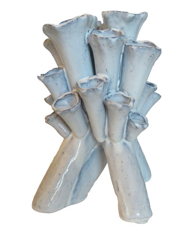 Vaso scultura gres fatto a - vaso,