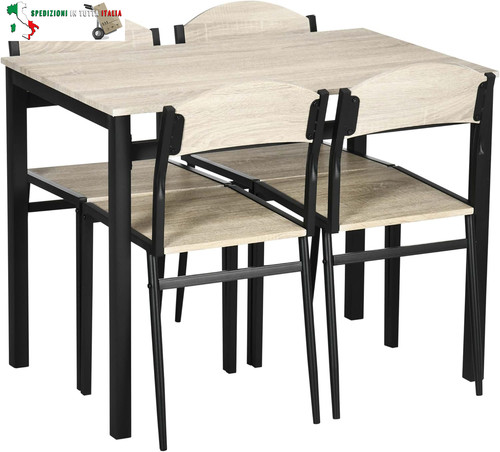 Homcom set pranzo - homcom, 5