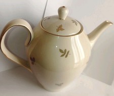 Teiera Bavaria Porcellana Johann Havilland Avorio Foglie Vintage Da Collezione 