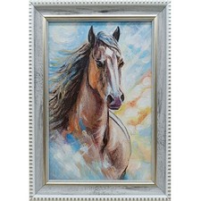 Cavallo dipinto olio originale