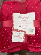 Plaid Pile Agnellato Applicazioni Fiocco Di Natale Preziosa Home 