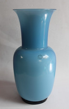 L68-VENINI ITALIA 83-VASO OPALINO AZZURRO-BLU-BUZZI VETRO DESIGN GLASS REGALO