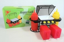 SET CONDIMENTI BARBEQUE BARBECUE REGALO UOMO HAPPY COOK OLIO ACETO SALE PEPE