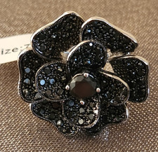 Park Lane - TWILIGHT - RING - JET BLACK ZIRCONI - Taglia 7 - Ritirato - Vendita al dettaglio $159