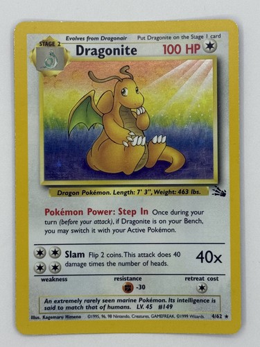 Pokemon tcg dragonite 62 - dragonite, 4/62