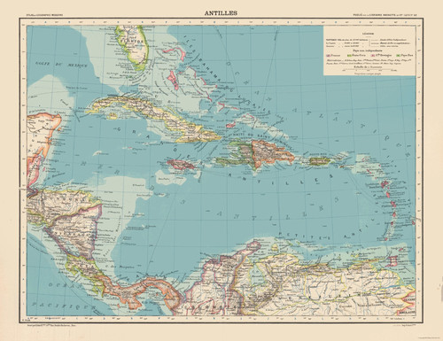 Mappa storica america - mappa,