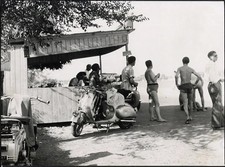 Foto vintage Chiosco sul mare