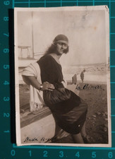 FOTO BELLA DONNA LA CHIMERA - MARE BARCA GENOVA STURLA 1922 ( F 39 )