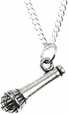 Collana con Microfono Argento