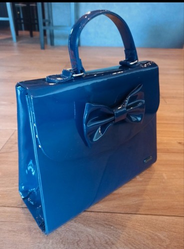 Borsa blu lucida camomilla - borsa,