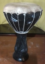 Tamburo strumento musicale etnico africano h35x21xbase12. Kg.1,7.