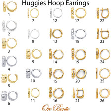 14k Yellow White Gold Hoop