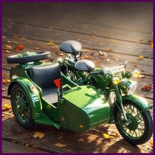 Modellino moto side-car retrò