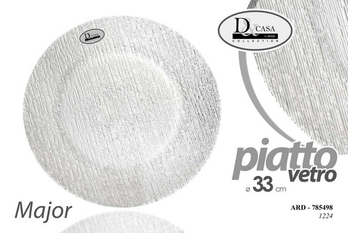 Piatto piano vetro trasparente