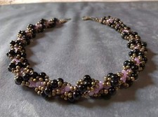 Collana Nero Viola Perle