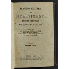 Servizio Militare Dipartimenti Divisioni Territoriali - Ed. Cassone - 1863