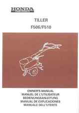 Honda Tiller F506 & F510 manuale operatore
