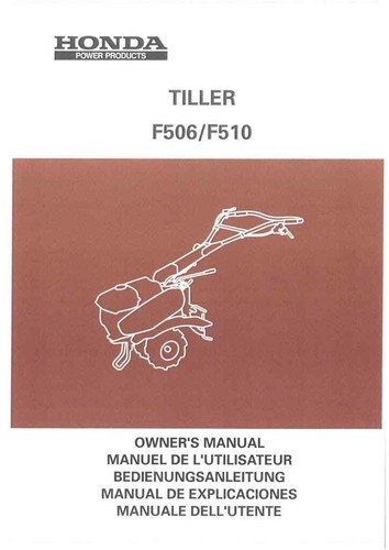 Honda tiller f506 f510 - honda,