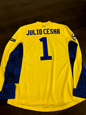 Maglia Inter match worn issued portiere indossata preparata Julio Cesar yellow