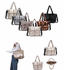 Borsa donna leopardata shopper buffer borsa a tracolla tote bag weekender viaggio 