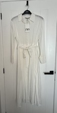 Abito camicia midi lungo misto
