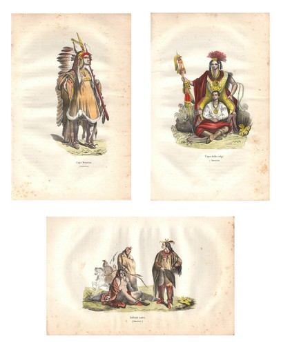 Stampe antiche indiani nativi - stampe,