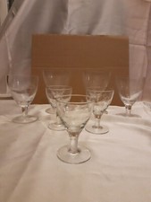 ANTICHI BICCHIERI  CRISTALLO INCISI 2 VINO+ 3 ACQUA+ 3 LIQU0RE