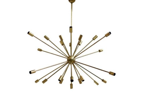Lampadario sputnik ottone - lampadario,