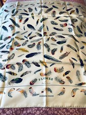Sciarpa di seta HERMES Plumes