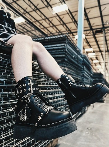 Black punk goth alt - black,