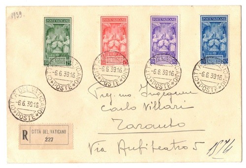Vaticano 1939 raccomandata per - 1939,