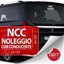 Noleggio Con Conducente - Adesivo NCC cm 13,5 x 10,5 - Veicoli -  1 pezzo