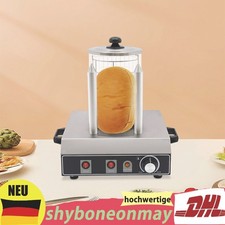Hot Dog Commerciale Acciaio Inox Hot Dog Maker Scaldasalsicce + 2 Spiedini Riscaldanti