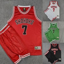 SLAM DUNK SHOHOKU Basketball Team Jersey Ryota Miyagi No.7 Gilet Top Pantaloncini Set