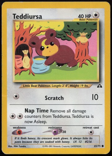 Pokemon tcg teddiursa 75 - pokemon, 65/75