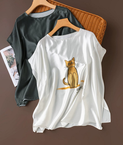 Shirt donna lucida seta - t-shirt,
