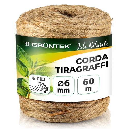 Spago canapa juta 4mm - juta, rotolo
