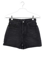 Pantaloncini di jeans Stradivarius vita alta EUR 36 = D 34 grigio nero