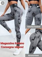 Leggins push up Donna Palestra Tg. XS/38 Effetto Pesca