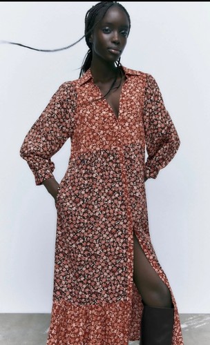 Abito zara floreale midi maxi - zara,