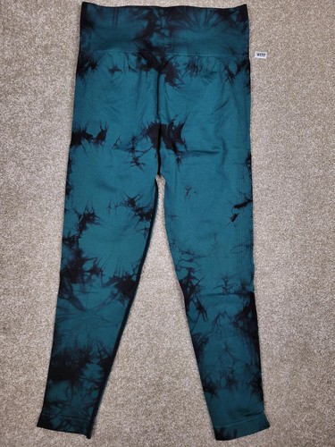 Leggings tie dye colore verde - leggings,
