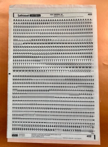 Letraset 402 univers - 402,