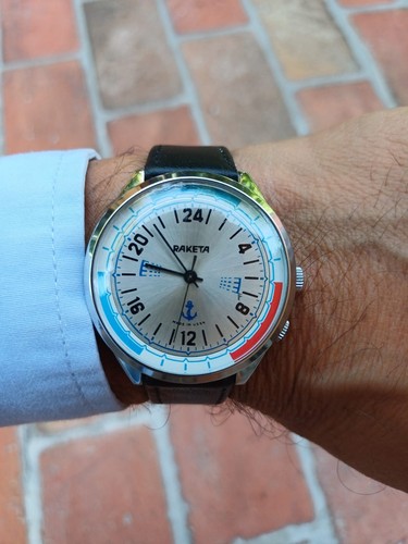 Raketa marine navy hours - navy, 24