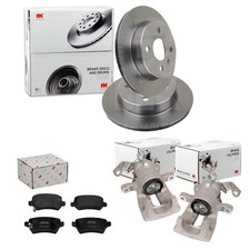 NK DISCHI FRENO 240 mm + PASTIGLIE + PINZE FRENO POSTERIORI adatti per OPEL MERIVA A