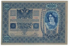 1000 CORONE BANCA AUSTRO-UNGARICA AUSTRIACA UNGHERESE AUSTRIA 1902 qFDS